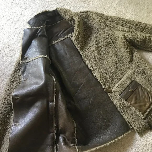 RUDSAK Men Brown distressed leather Jacket/Coat SZ L